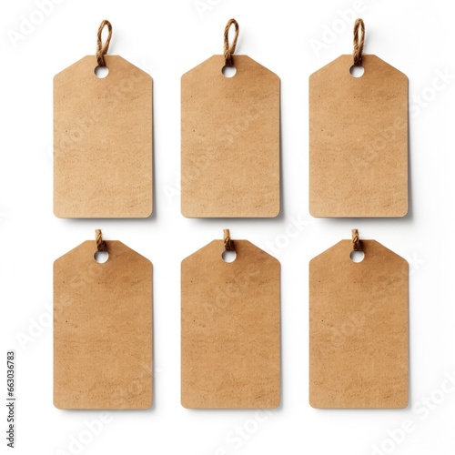 Set of blank craft sales or price tags. Set of blank labels for discounts, sales, price tags.