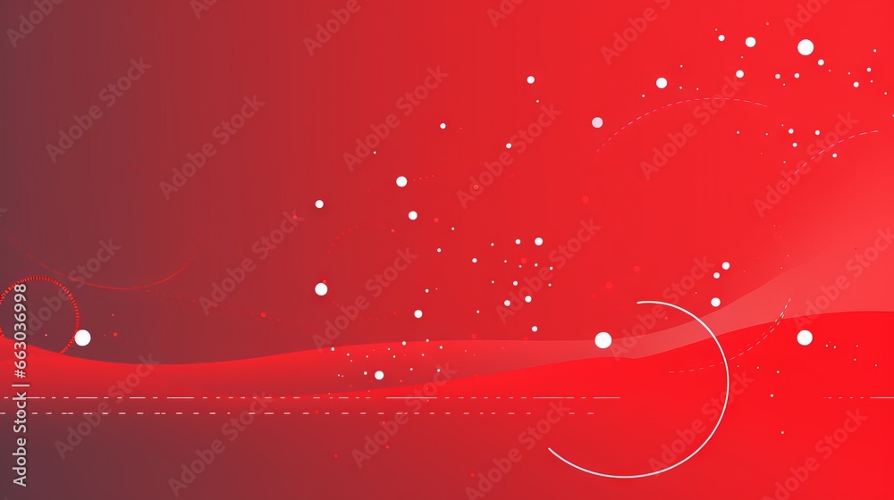 A red abstract background with circles and dots. Generative AI. A red abstract background with circles and dots. Generative AI.