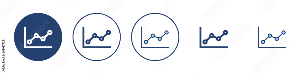 Growing graph icon vector. Chart sign and symbol. diagram icon Growing graph icon vector. Chart sign and symbol. diagram icon