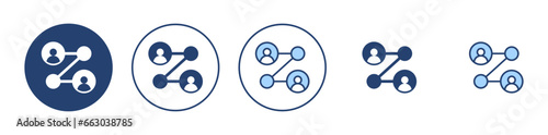 Share icon vector. Sharing sign and symbol