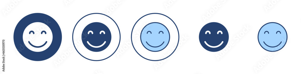 Fototapeta premium Smile icon vector. smile emoticon icon. feedback sign and symbol
