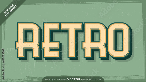 Editable text effect - Retro Vintage
