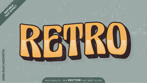 Editable text effect - Retro Vintage