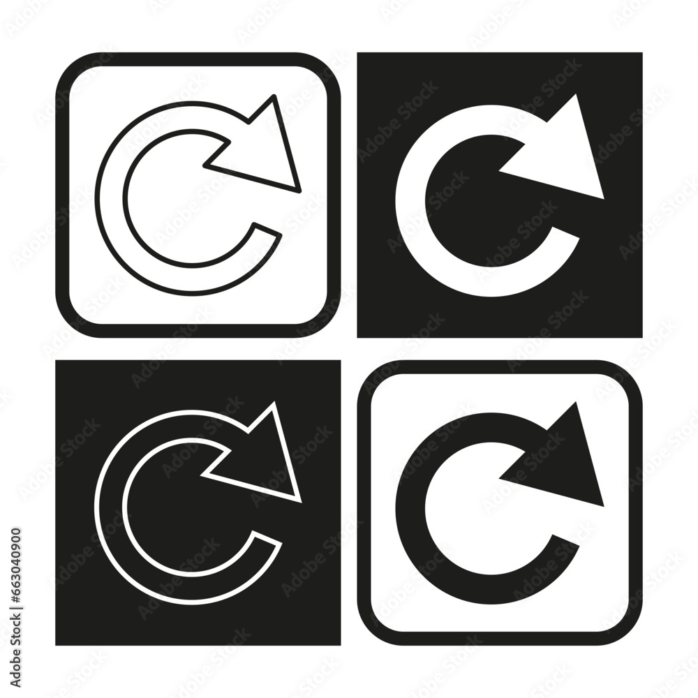 Refresh icon set. Vector illustration. EPS 10. Refresh icon set. Vector illustration. EPS 10.