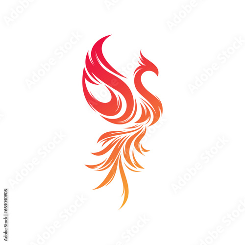 Abstract phoenix logo design