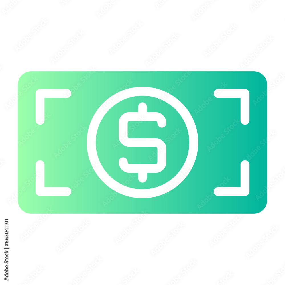 cash gradient icon cash gradient icon