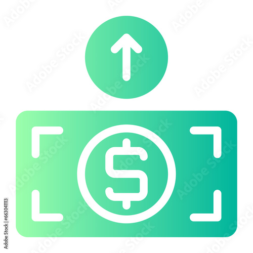 expenditure gradient icon
