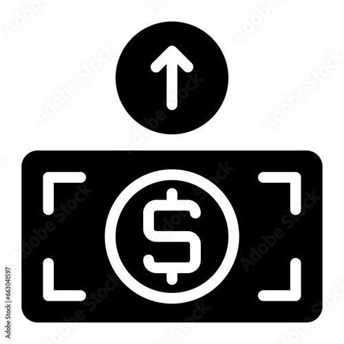 expenditure glyph icon
