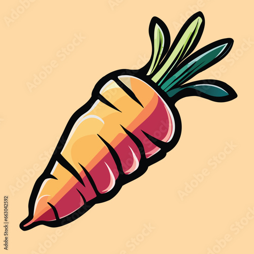 Vibrant Carrot: Vector Carrot Illustration