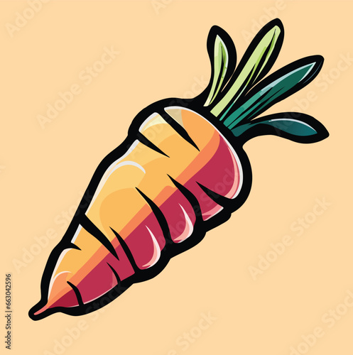 Vibrant Carrot: Vector Carrot Illustration