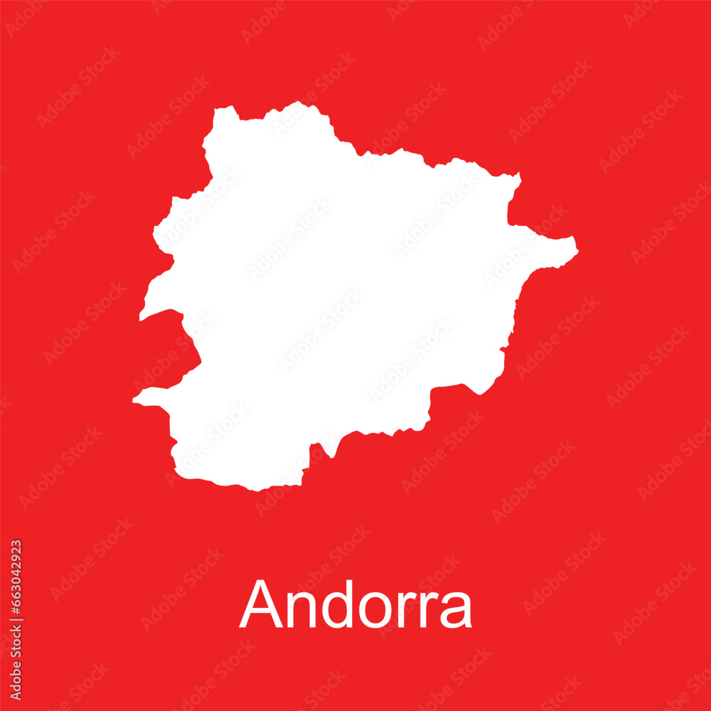 Andorra map icon vector