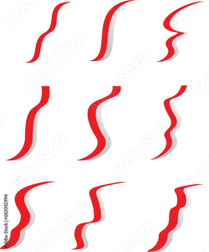 red and white ribbons