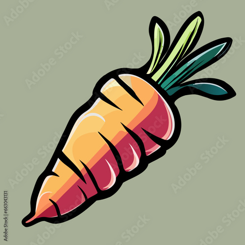 Vibrant Carrot: Vector Carrot Illustration