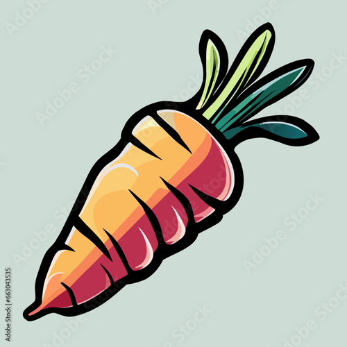 Vibrant Carrot: Vector Carrot Illustration