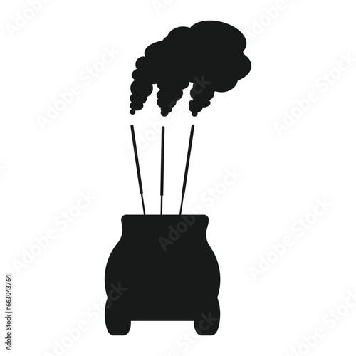Chinese prayer incense vector icon