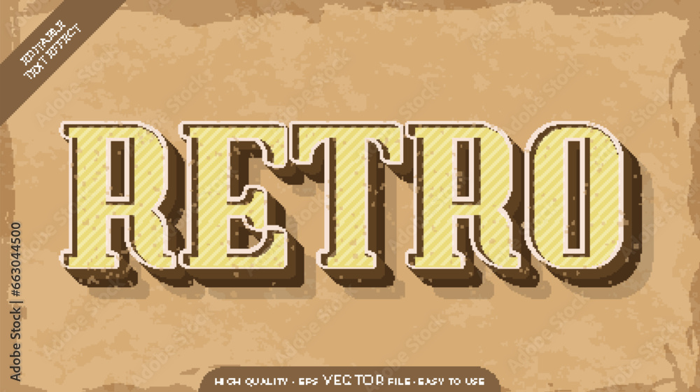 Obraz premium Editable text effect - Retro Vintage