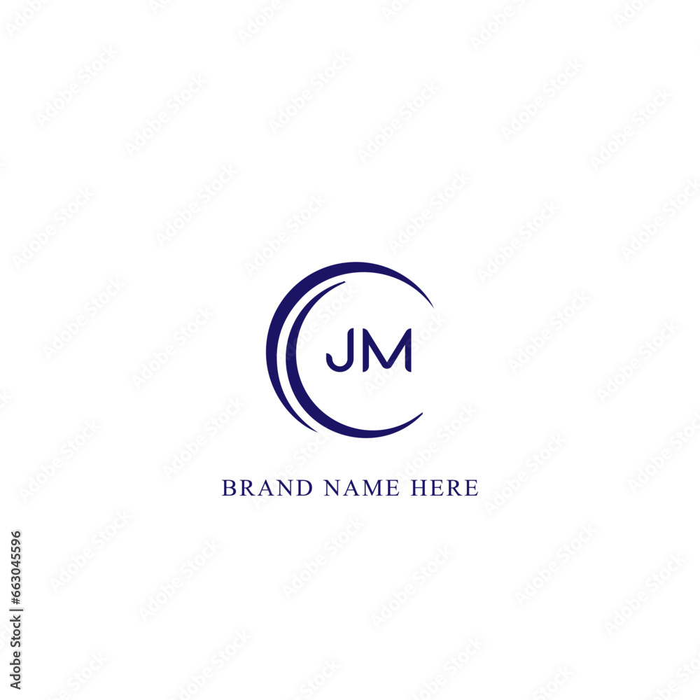 JM Letter Logo Design. Initial letters JM logo icon. Abstract letter JM J M minimal logo design template. J M Letter Design Vector with black Colors. JM logo,  Vector, spared, logos 