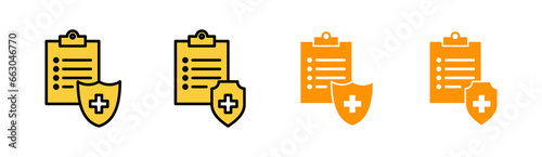 Medical insurance icon set tor for web and mobile app. health insurance sign and symbol