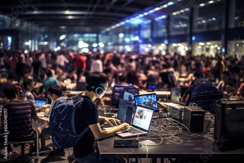 Join the Virtual Revolution with Chinese Tech Enthusiasts: Uniting at LAN Parties and Gaming Forums for an Epic Gaming Extravaganza

 photo