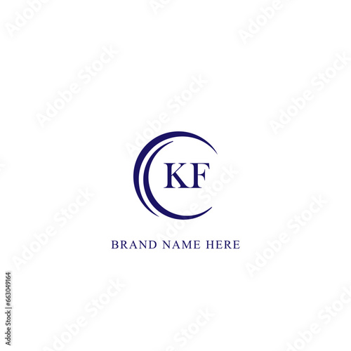 KF Letter Logo Design. Initial letters KF logo icon. Abstract letter KF K F minimal logo design template. K F Letter Design Vector with black Colors. KF logo, Vector, spared, logos 