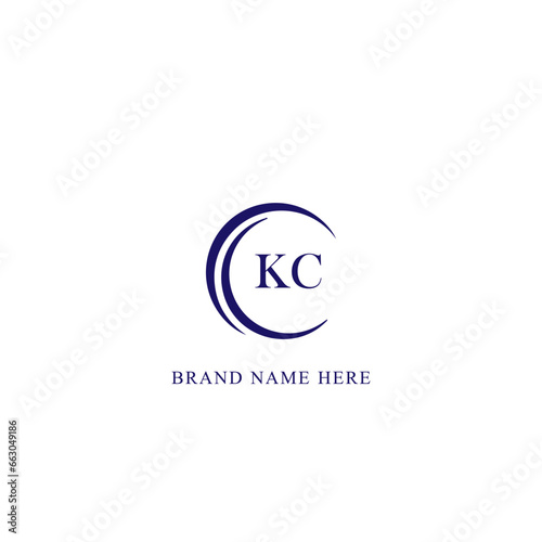 KC Letter Logo Design. Initial letters KC logo icon. Abstract letter KC K C minimal logo design template. K C Letter Design Vector with black Colors. KC logo,  Vector, spared, logos  photo