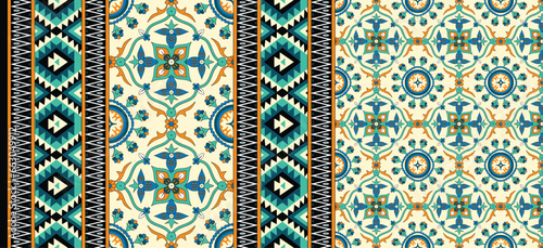 Vector patchwork quilt pattern. Vintage decorative collage. Hand drawn background. Indian, Arabic, Turkish motifs for printing on fabric or paper.