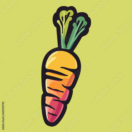Vibrant Carrot: Vector Carrot Illustration