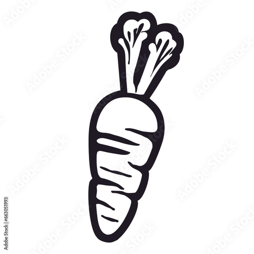 Vibrant Carrot: Vector Carrot Illustration