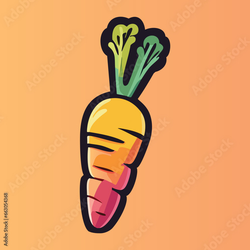 Vibrant Carrot: Vector Carrot Illustration