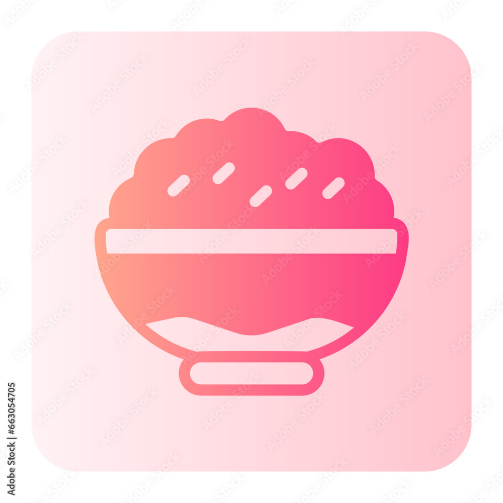 rice bowl gradient icon rice bowl gradient icon