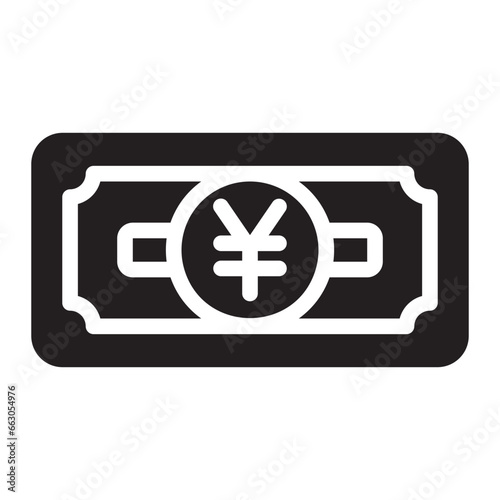 japanese yen glyph icon