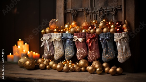 christmas stocking, winter theme, christmas background and wallpaper