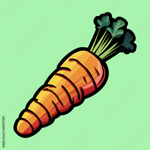Vibrant Carrot: Vector Carrot Illustration