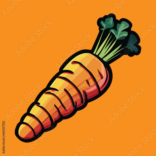 Vibrant Carrot: Vector Carrot Illustration