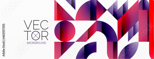 Abstract masterpiece formed by delicate interplay of circles, squares, and triangles. Geometric elements converge in harmonious chaos, evoking sense of modern creativity. Symphony of shapes
