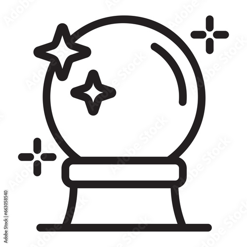 magic ball line icon