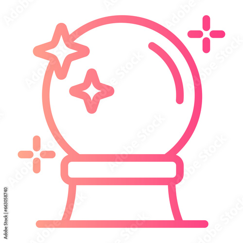 magic ball gradient icon
