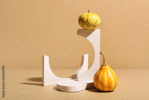 Autumn harvest display with...