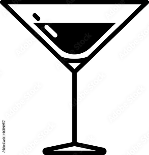 Full martini glass glyph