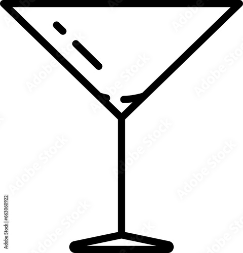 Empty martini glass glyph