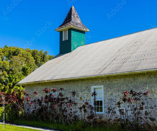 Historic Kaulanapueo Church in Huele, Haiku, Maui, Hawaii, USA