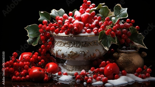 christmas decoration with berries