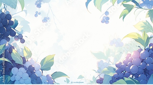 ［AI生成画像］ぶどう、テクスチャー、白背景4