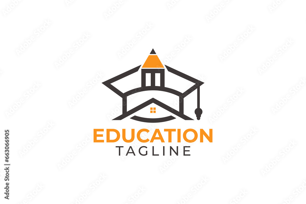 Education logo design and vector template