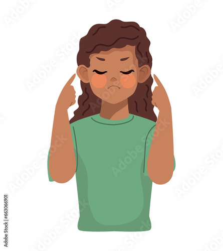 woman thinking concentrated