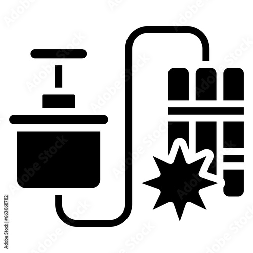 Detonator icon are typically used in a wide range of applications, including websites, apps, presentations, and documents related to military topics.