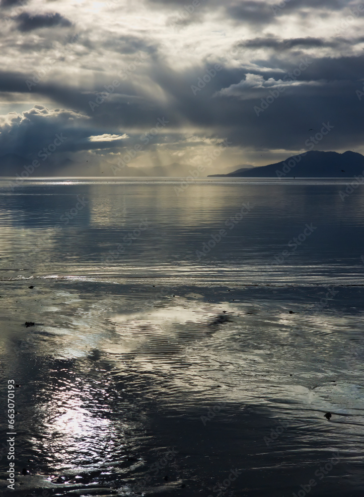 Stormy clouds near Icy Straight in Southeast Alaska
