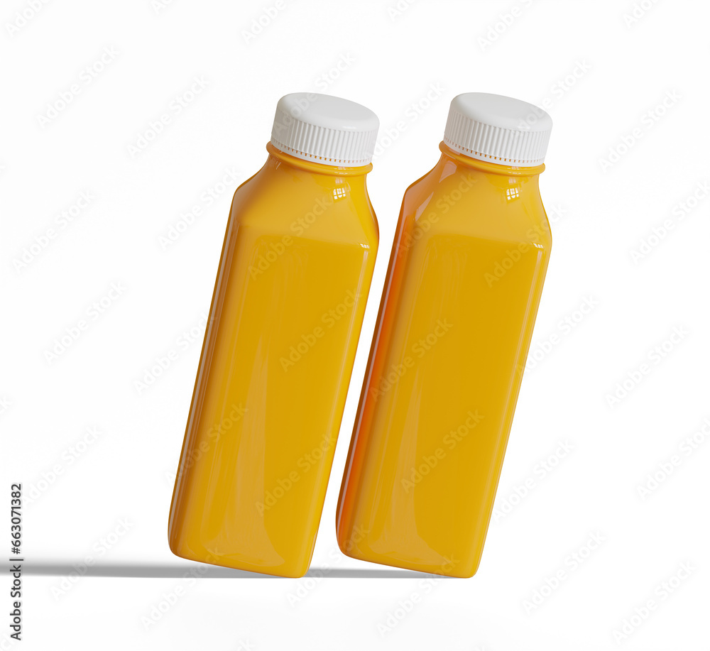 Orange juice or Smoothie Juice Bottle Illustration 3D Render Orange juice or Smoothie Juice Bottle Illustration 3D Render