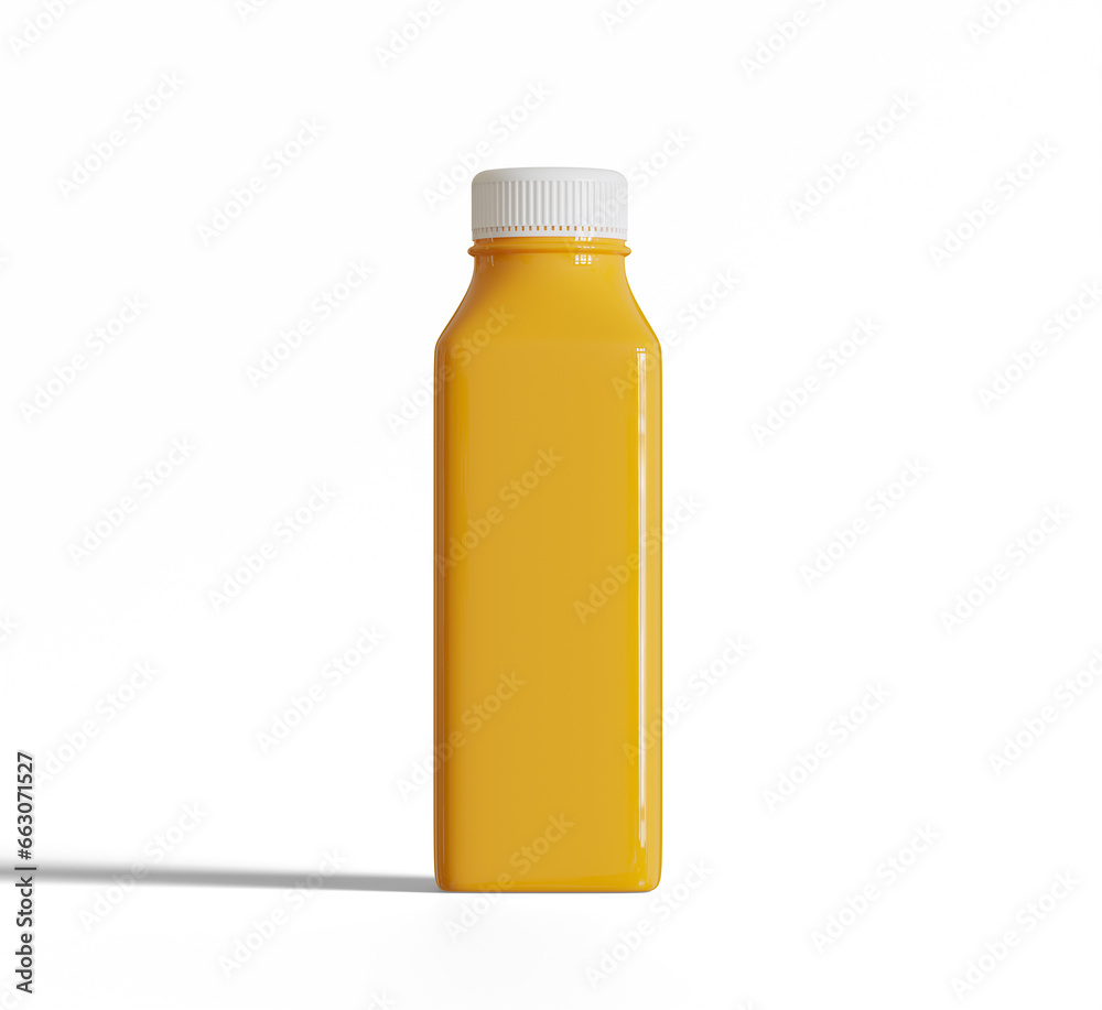 Orange juice or Smoothie Juice Bottle Illustration 3D Render Orange juice or Smoothie Juice Bottle Illustration 3D Render