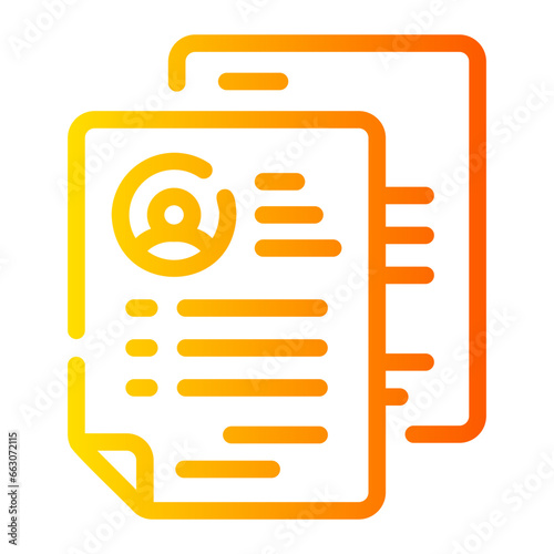 curriculum Line Gradient Icon